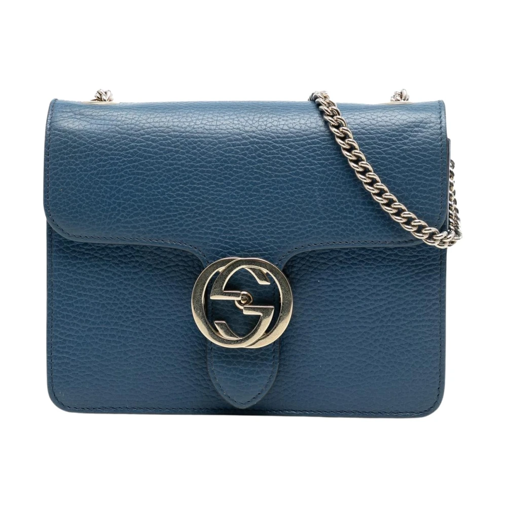 Gucci Vintage Women's Blue Pre-Owned Chain Shoulder Bag