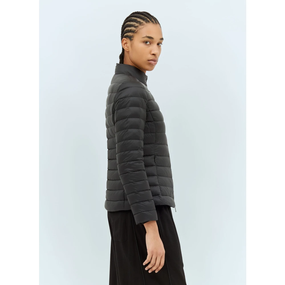Moncler Gewatteerd Donsjack Lichtgewicht Constructie Black Dames