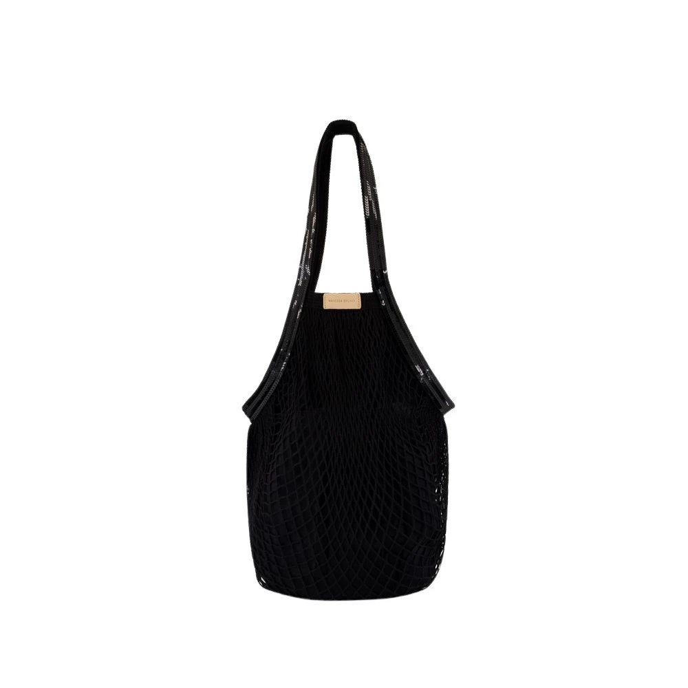 Vanessa Bruno Women's Black Shoulder Bags, One Size, Cotton Shoulder Bag