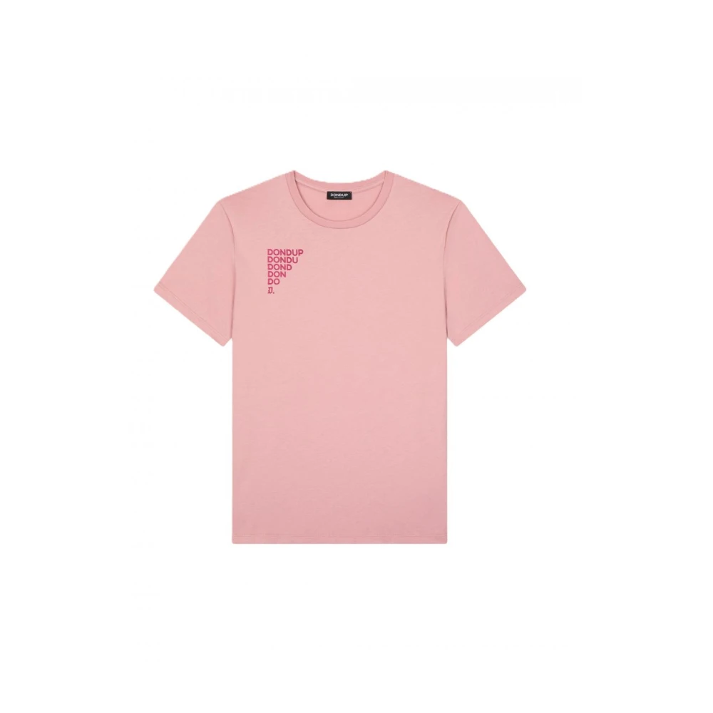 Dondup Katoenen T-shirt Pink Heren