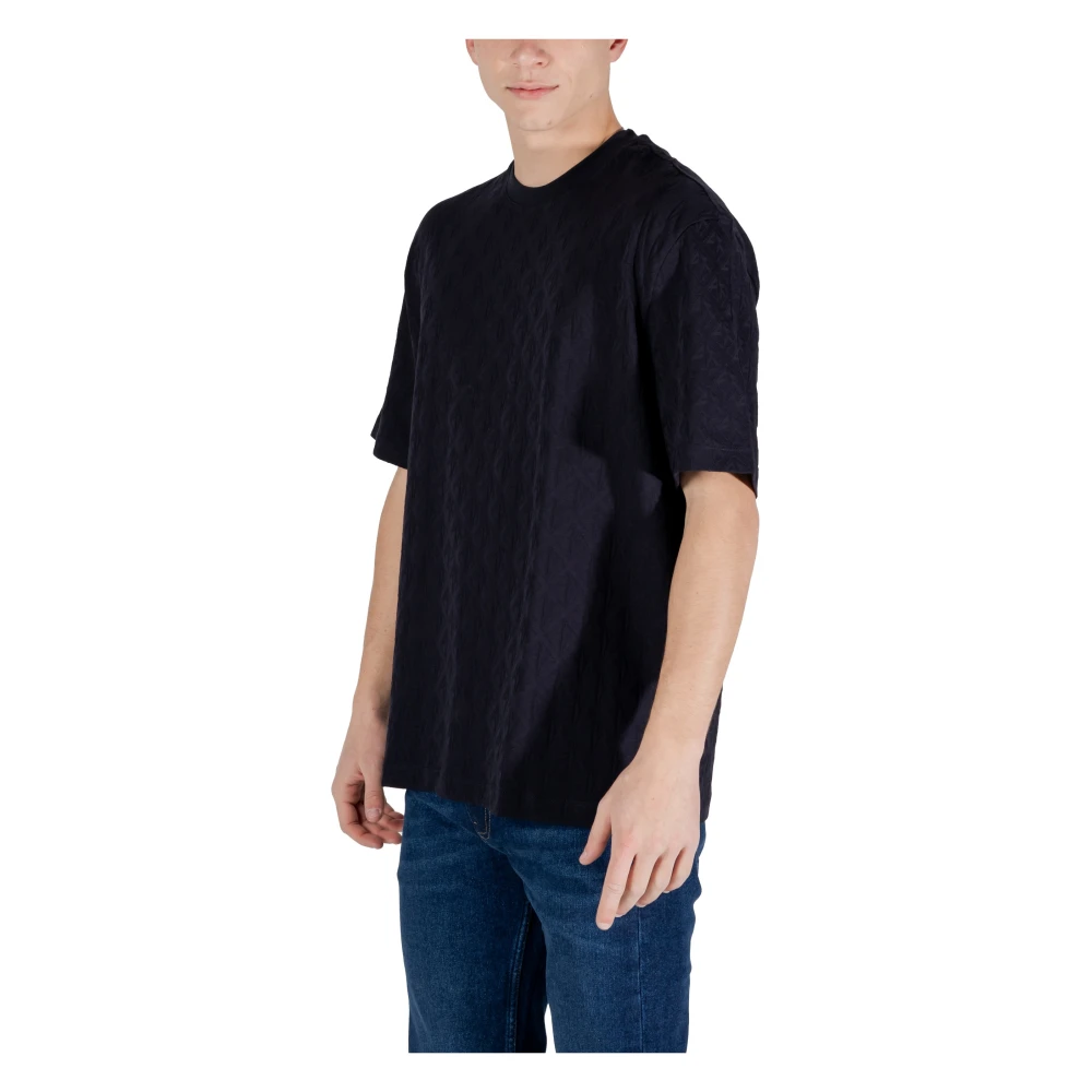 Armani Exchange Katoenen T-shirt korte mouwen lente zomer Blue Heren