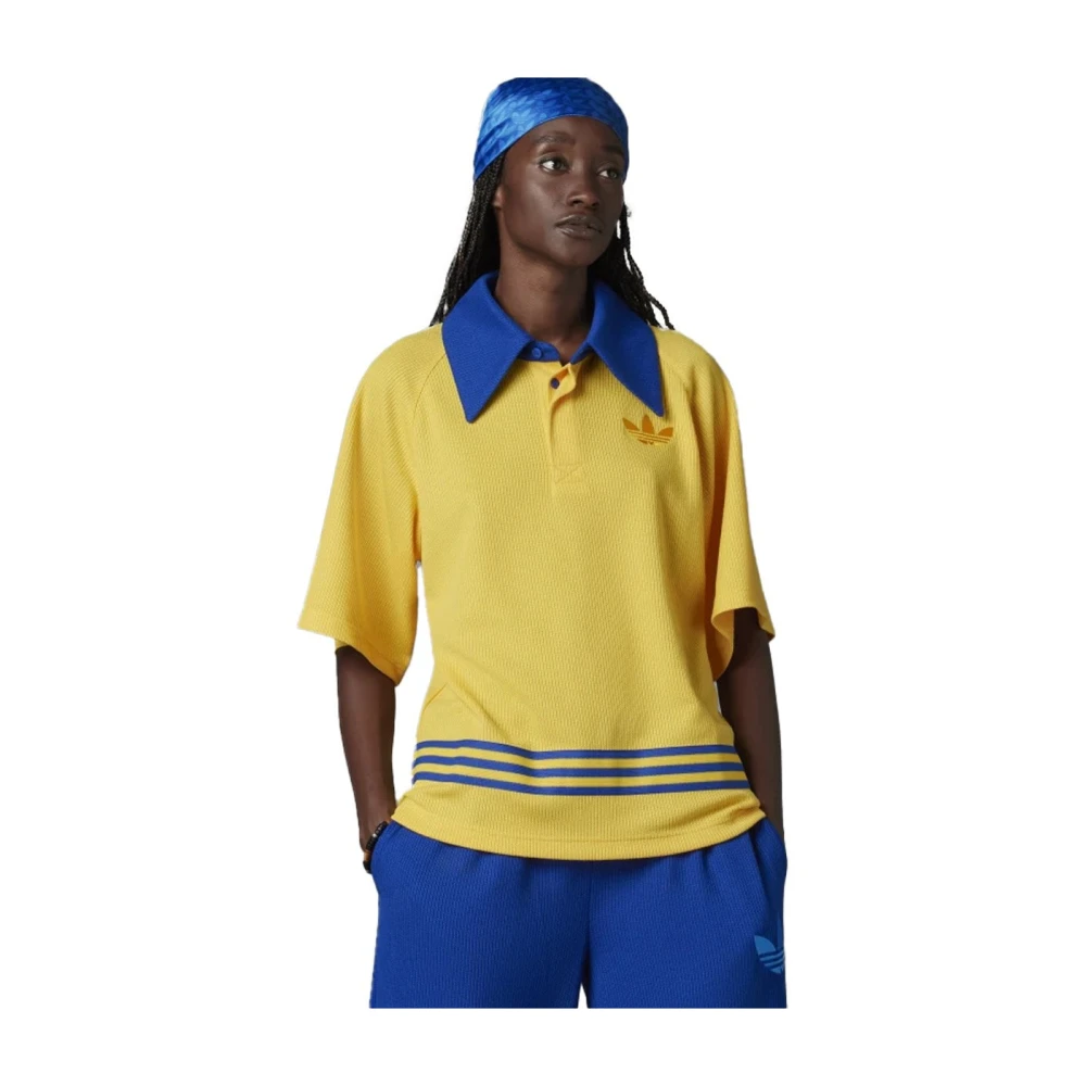 Adidas Heritage Now Knit Polo Shirt Yellow Dames