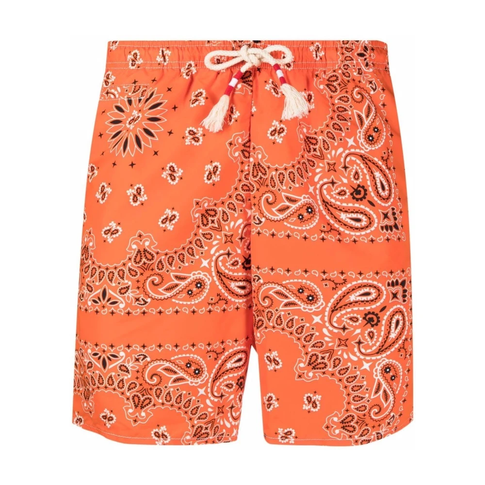 Mc2 Saint Barth Orange Bandana Print Badbyxor