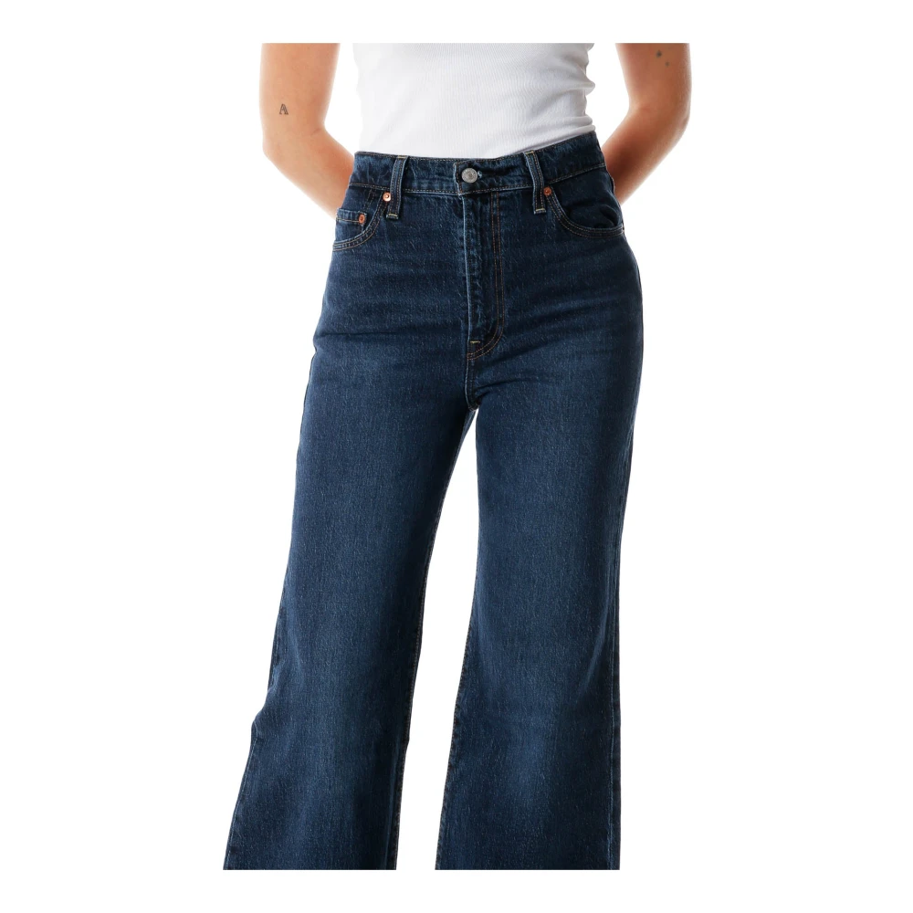 Levi's Hoge Taille Bell Wide Leg Jeans Blue Dames