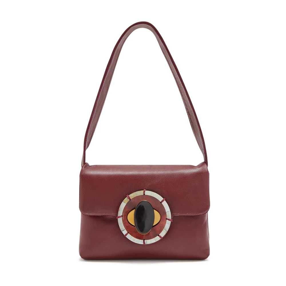 Maliparmi Kleine Puffy Crossbody TAS Red Dames