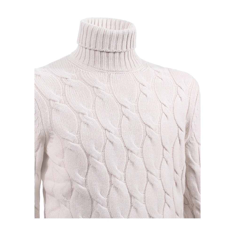 Barba Witte Coltrui Trui Wol Kasjmier White Heren