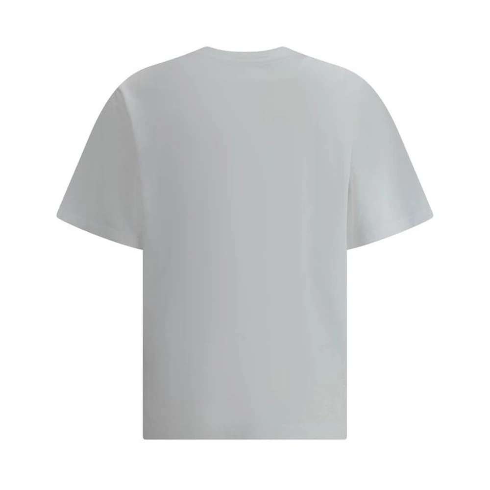 Dolce & Gabbana Iconic Logo Plaque T-shirt met Crew Neck White Heren