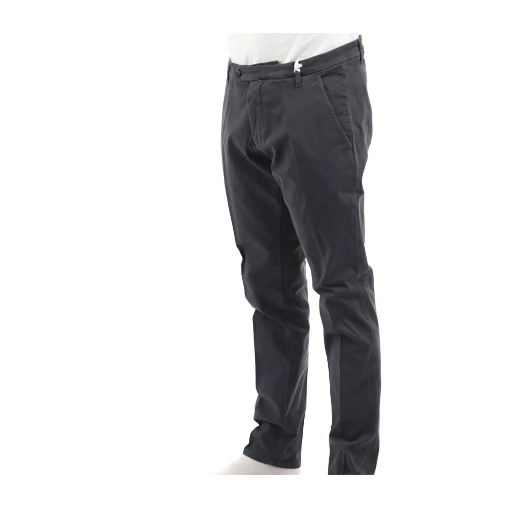 Roy Roger's Slim Fit Gabardine Jeans Gray Heren