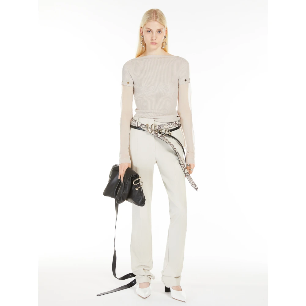 SPORTMAX Grijze Sweaters met Boothals Gray Dames