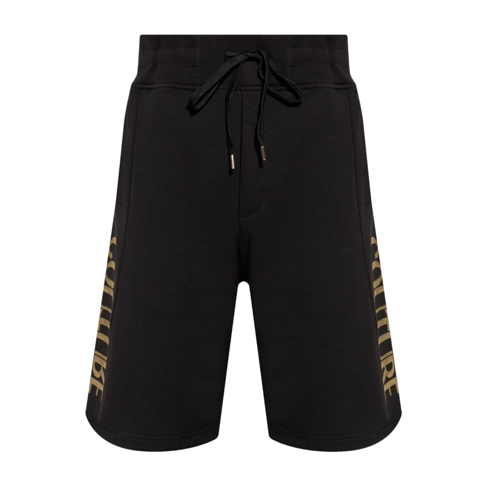 Versace Jeans Couture Zwarte Casual Shorts voor Mannen Black Heren