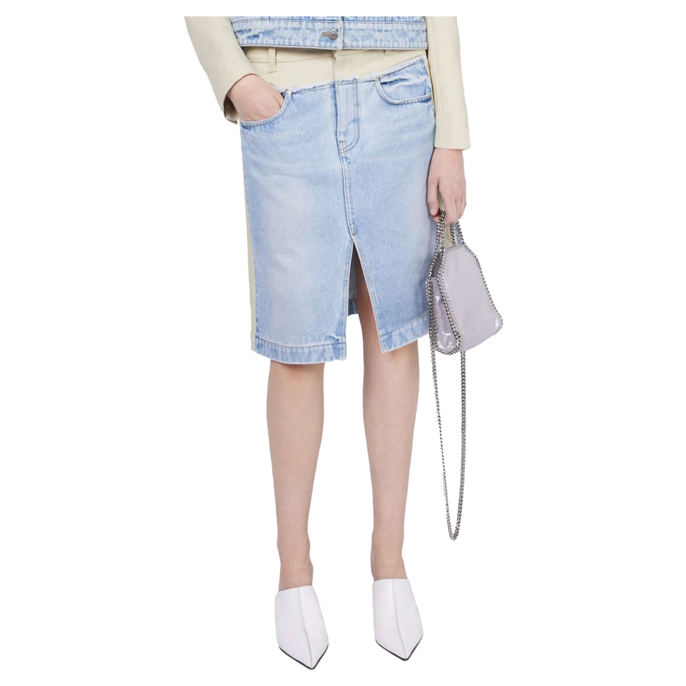 Stella Mccartney Denim Mini Rok Blue Dames