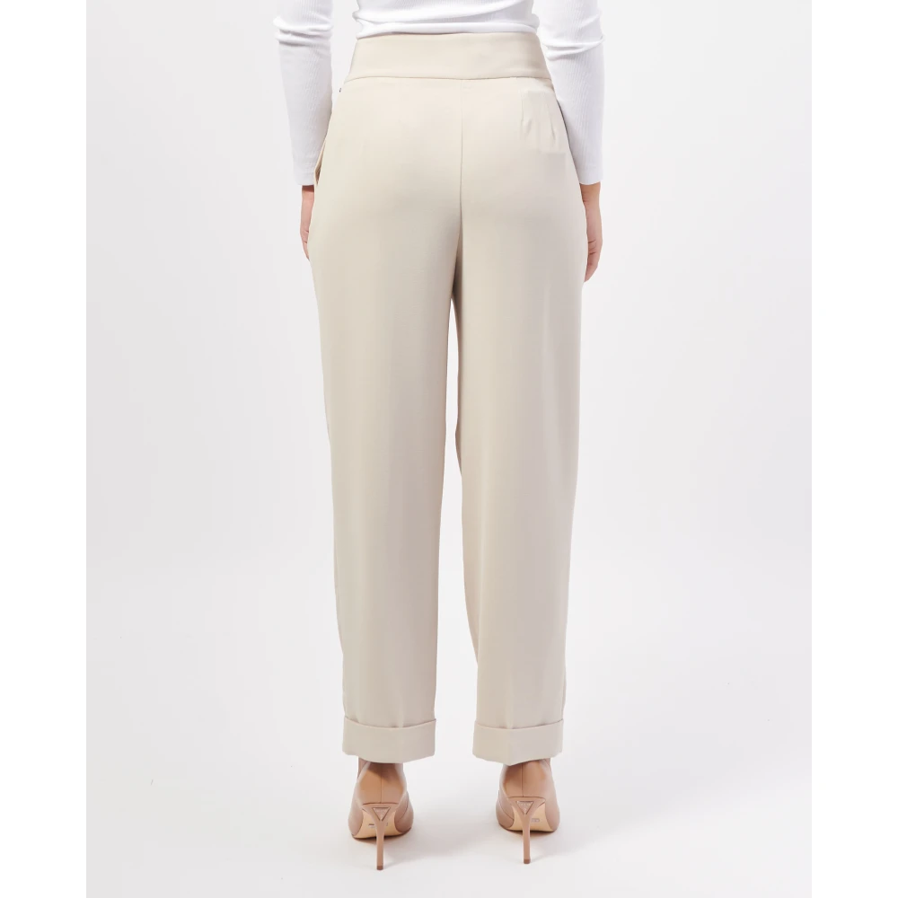 Armani Exchange Beige high-waist skinny broek Beige Dames
