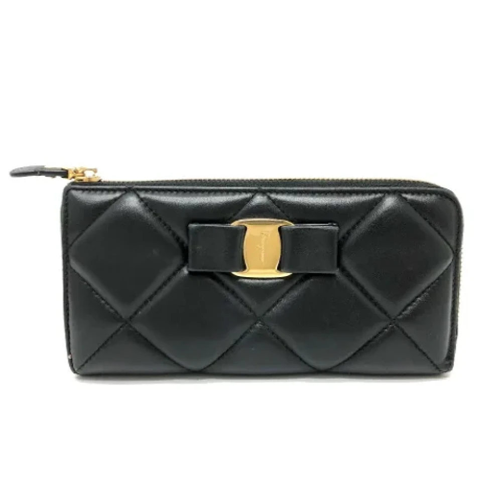 Salvatore Ferragamo Pre-owned Leather wallets Black Dames