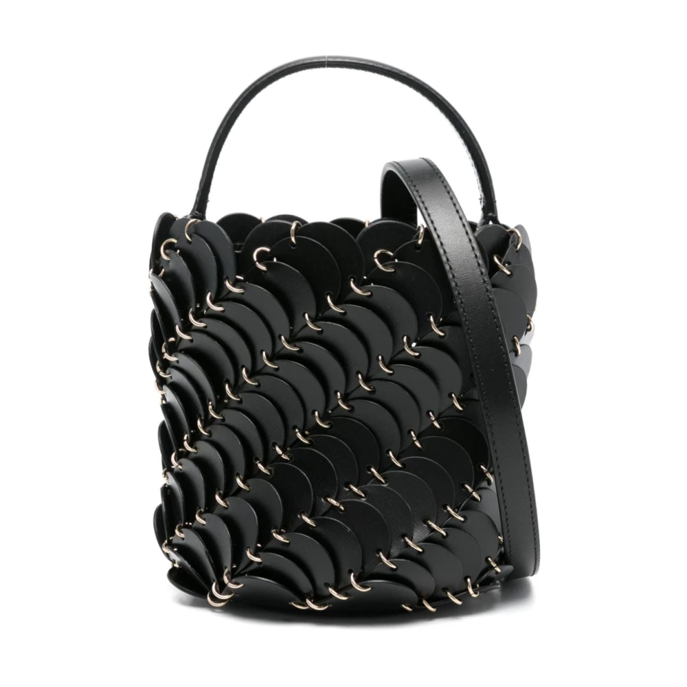 Rabanne Women's Black Paco Mini Bucket Bag - Bucket Bags - One Size - Bags