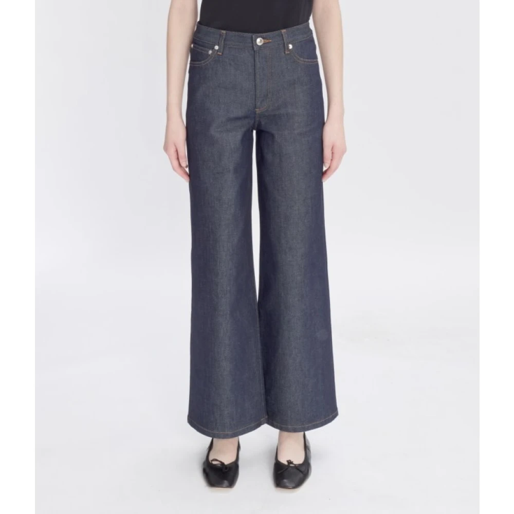 A.p.c. 70s Wijde Pijp Japanse Denim Jeans Blue Dames