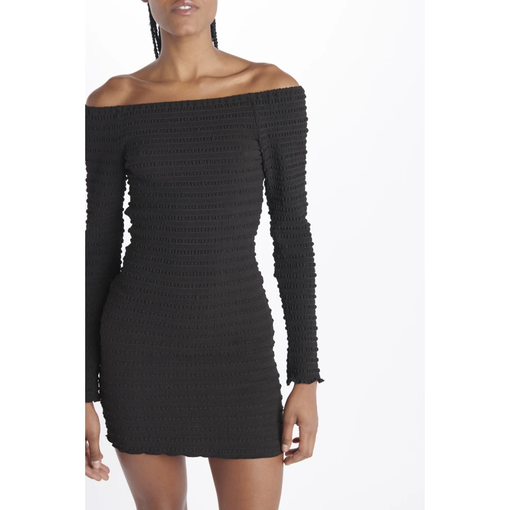 L'idée Zwart Mini Stretch Jurk Polyester Black Dames