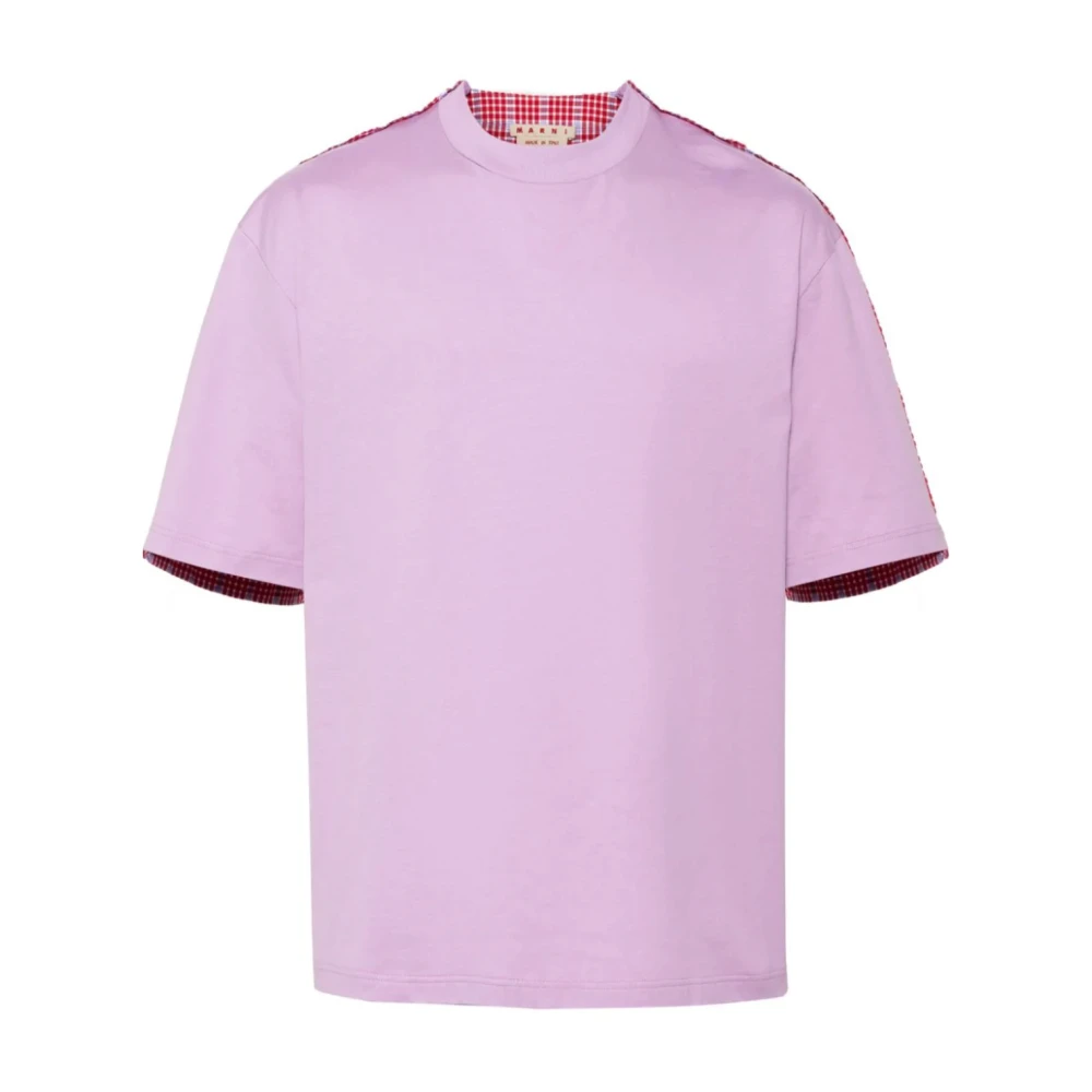 Marni Paars Multikleur T-Shirt Purple Heren