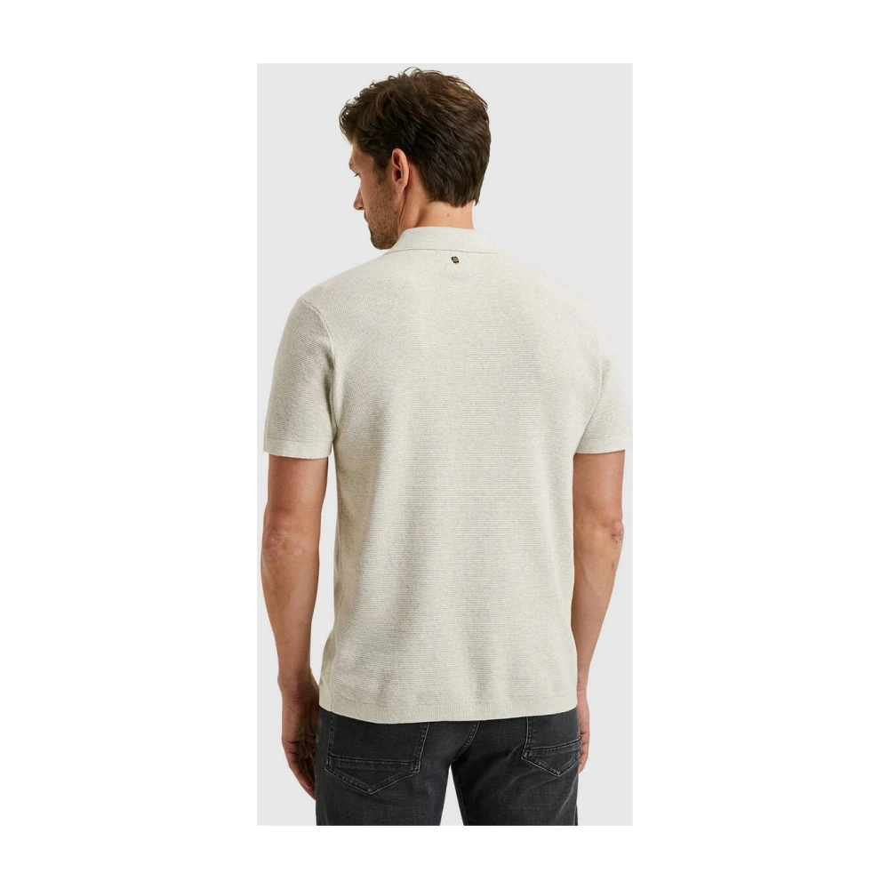 PME Legend Katoenen poloshirt met korte mouwen Beige Heren