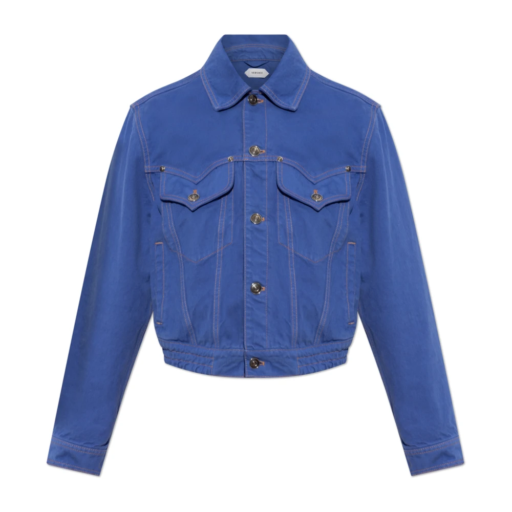 Versace Donna Blu - Cotton Trucker Jacket - Jackets - M