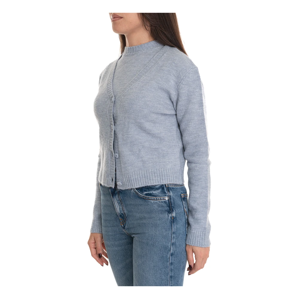 Roy Roger's Stijlvol Gebreid Vest Blue Dames
