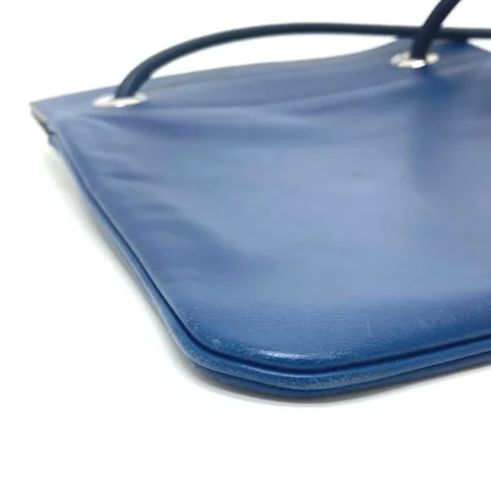 Hermès Vintage Pre-owned Fabric shoulder-bags Blue Dames