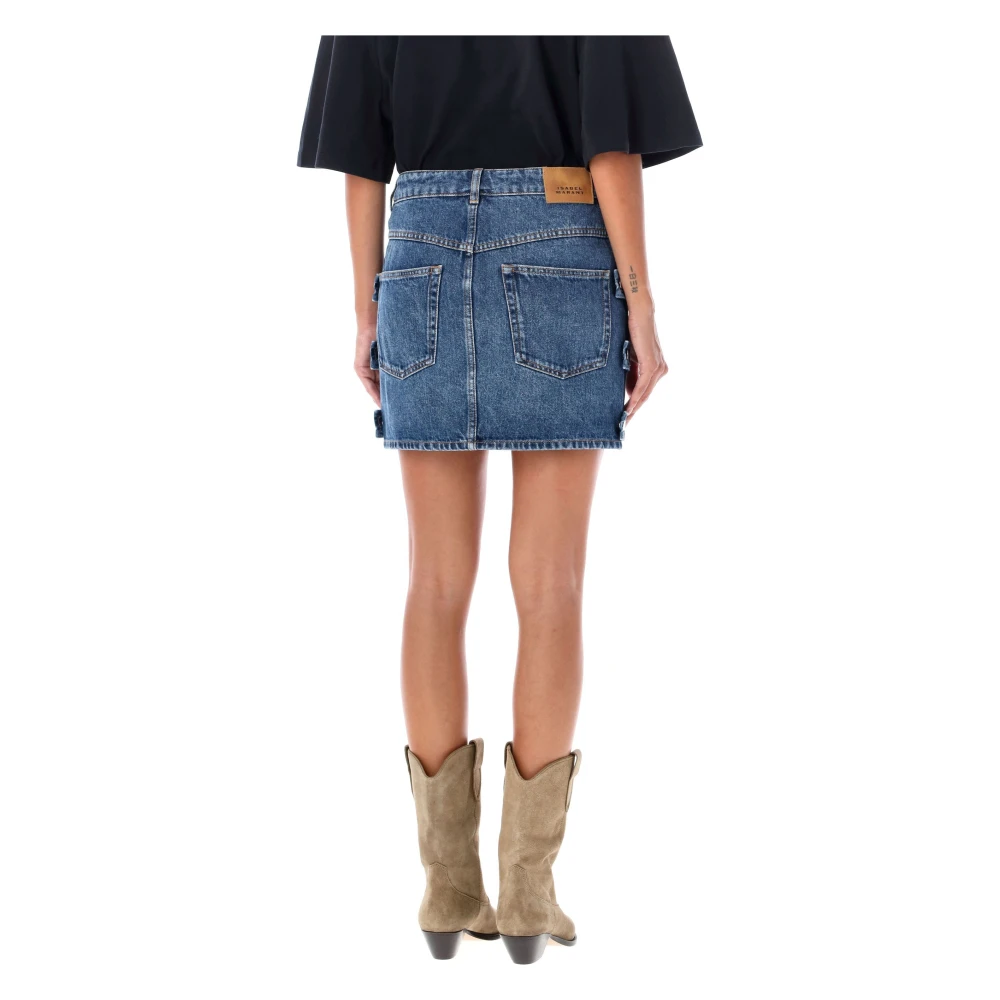 Isabel Marant Étoile Blauwe Denim Mini Rok Blue Dames