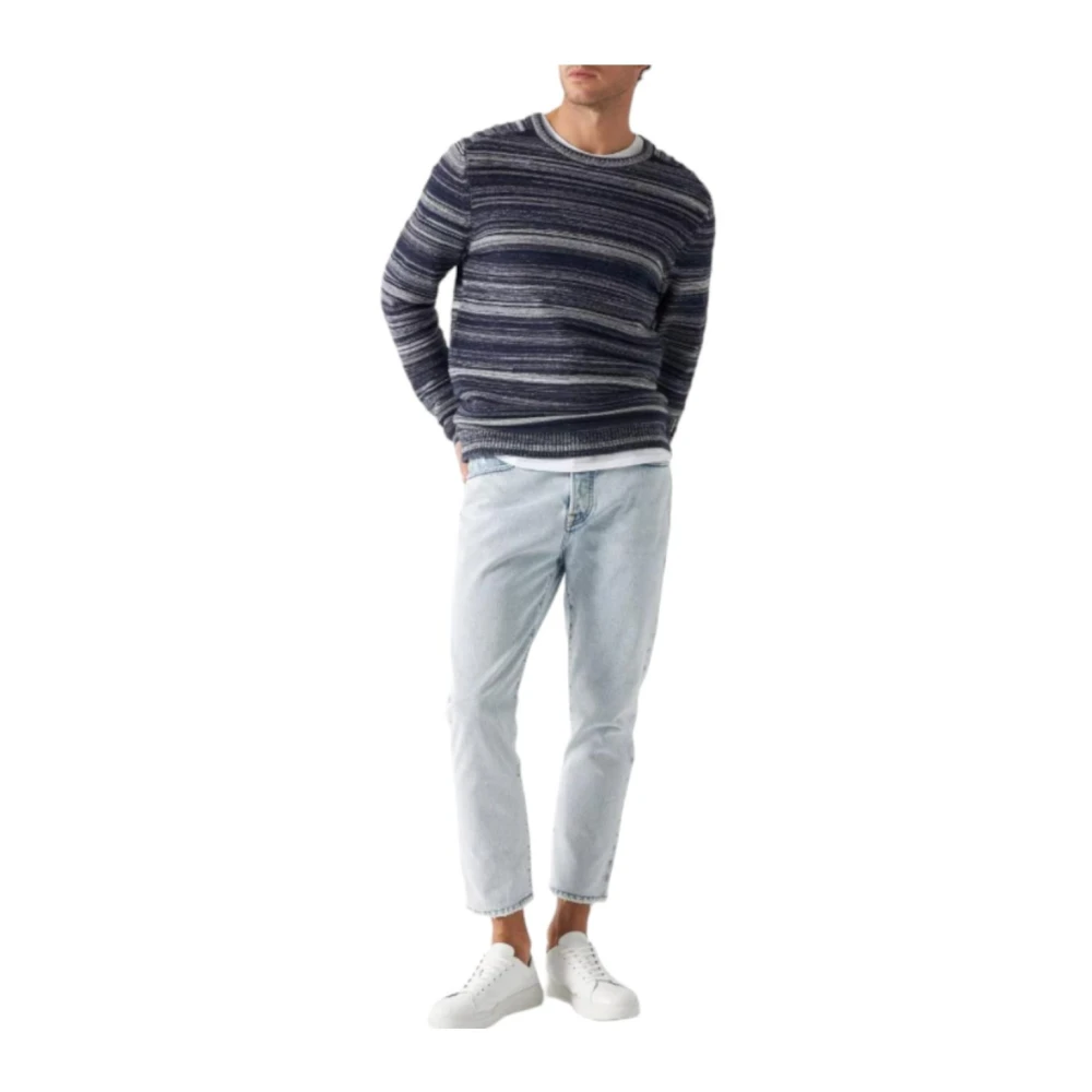 Salsa Tijdloze Gebreide Trui Blue Heren