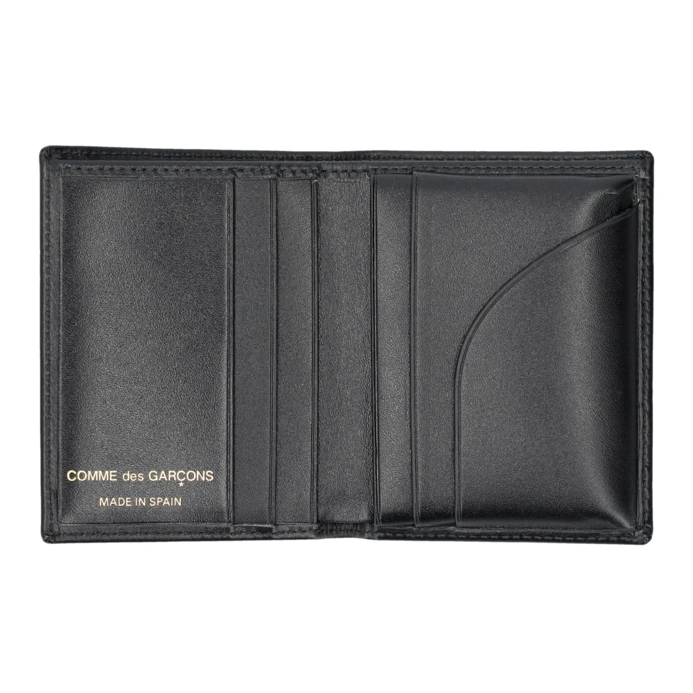 Comme des Garçons Klassieke Leren Kaarthouder Portemonnee Zwart Black Unisex