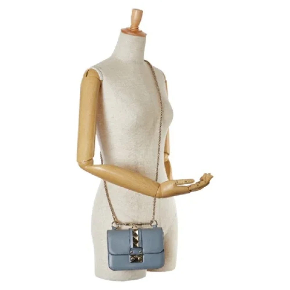 Valentino Vintage Pre-owned Leather shoulder-bags Blue Dames
