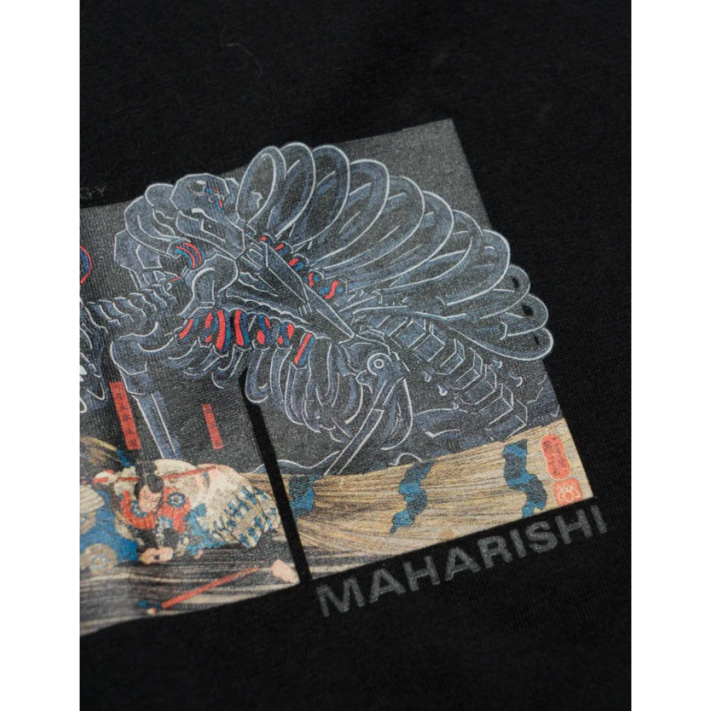Maharishi Cyber Skeleton Tee Zwart Black Heren