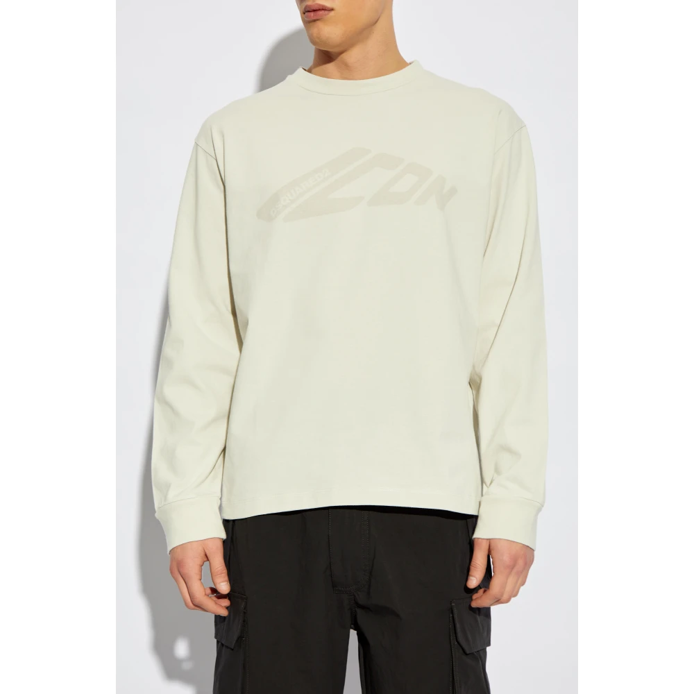 Dsquared2 Bedrukt T-shirt Gray Heren