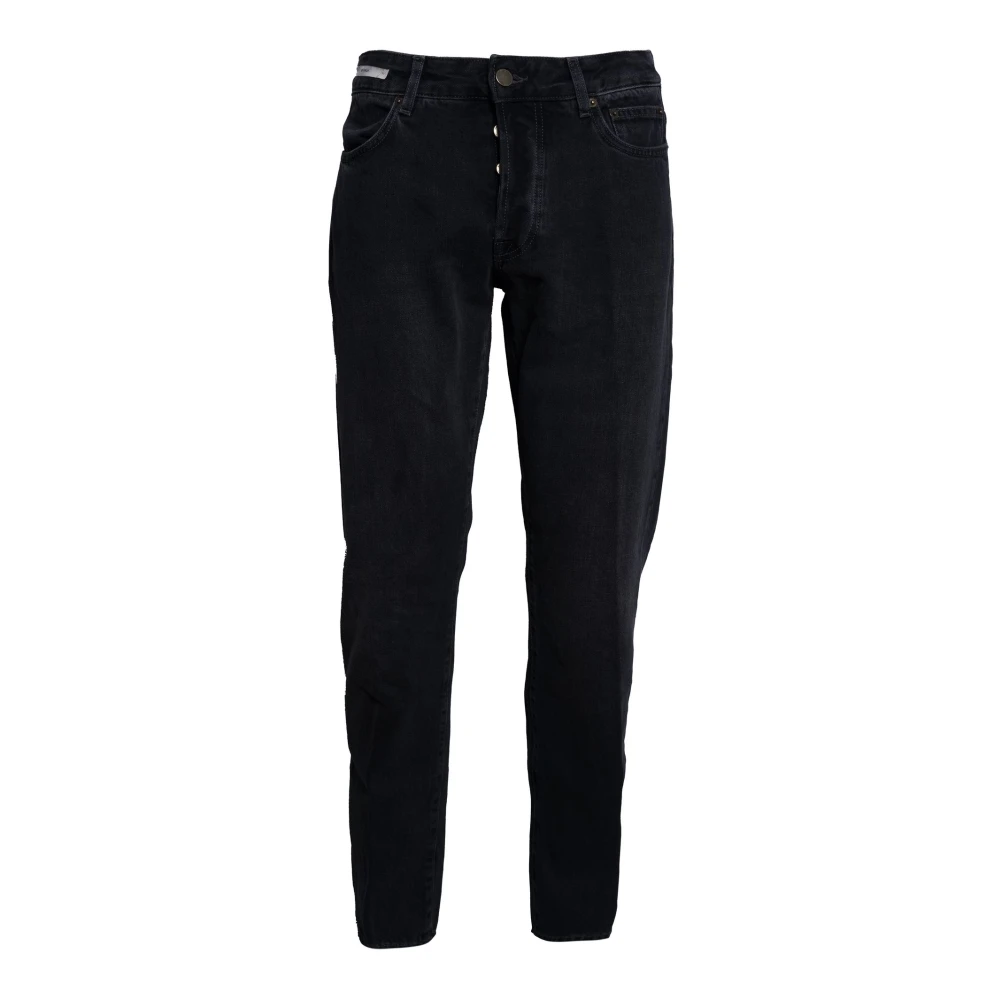 Siviglia Men's Black Slim Fit Jeans, W35, Senigallia Jeans