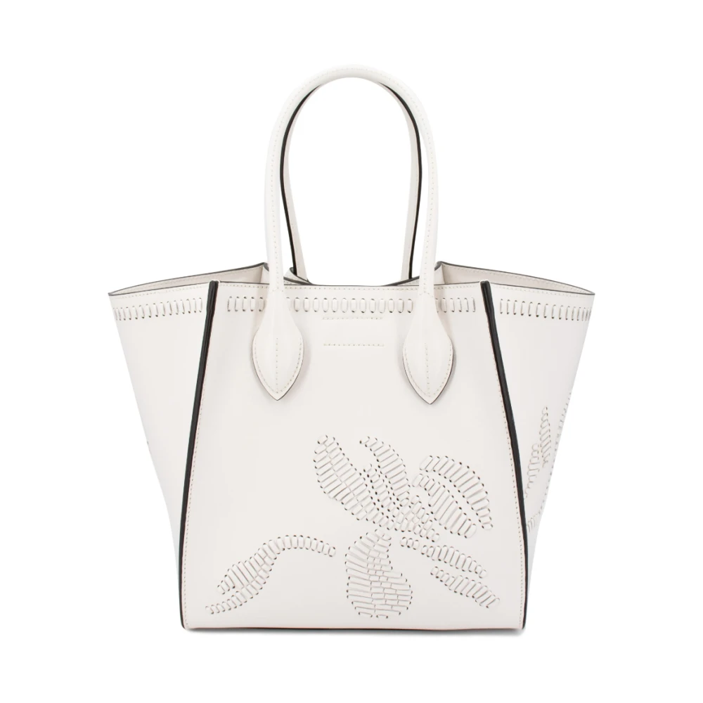 Ermanno Scervino Maggie Geëmbosseerde Leren Tas White Dames