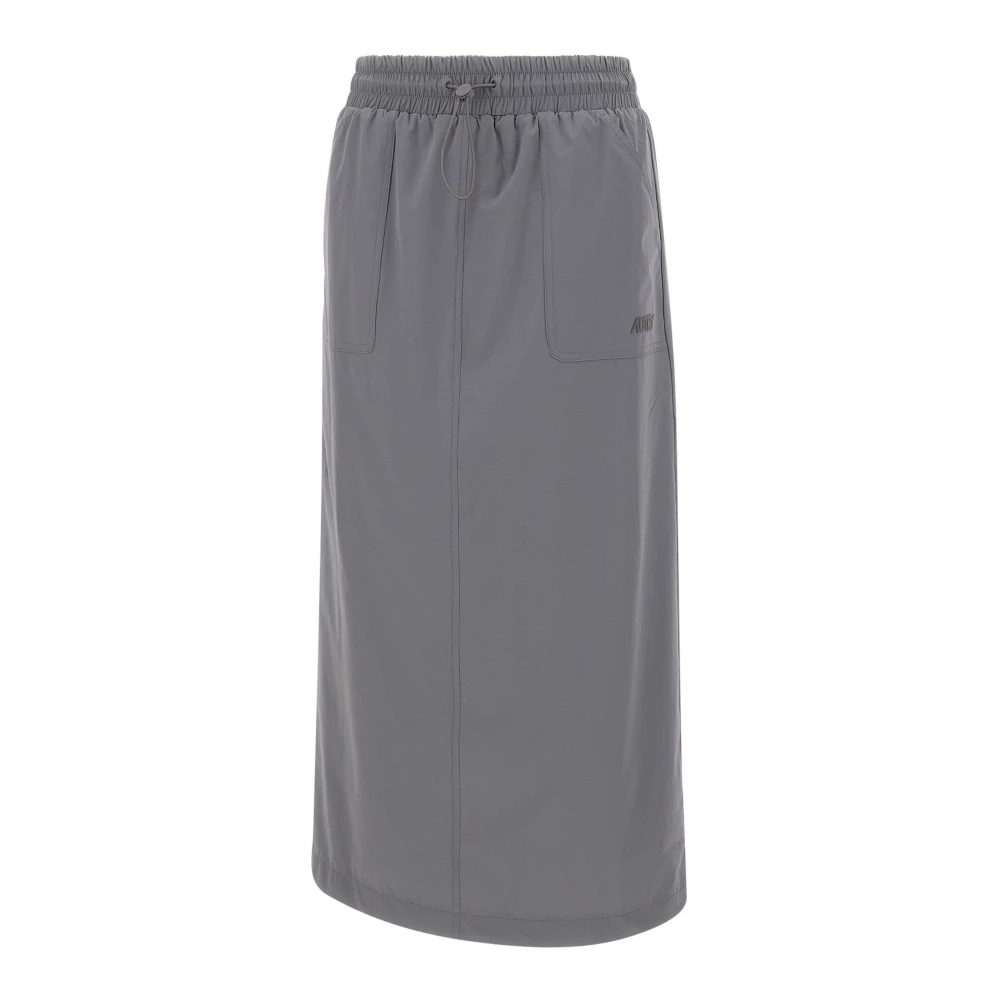 Autry Technische Nylon Rok Grijs Gray Dames