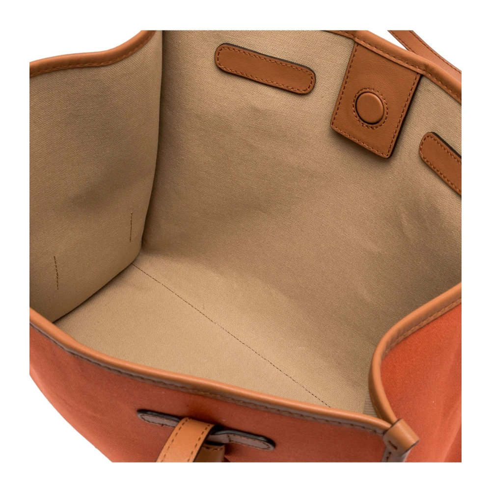Gianni Chiarini Canvas Shopper met Leren Clutch Red Dames