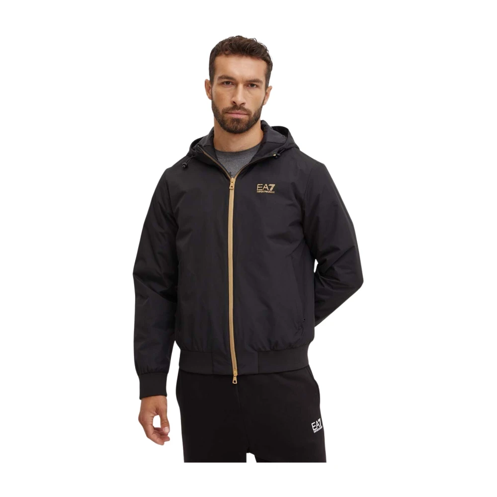 Emporio Armani Ea7 , Bomber Jackets, Male, Black, Xl, 8Npb21 Bomber Jacket