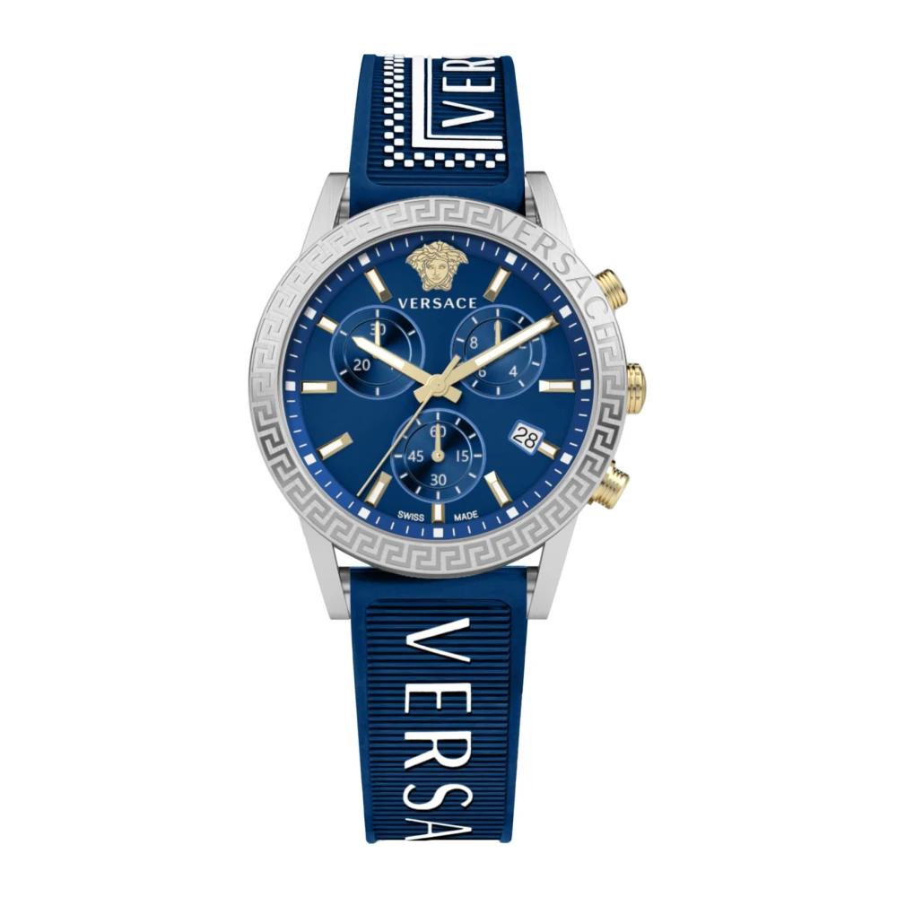Versace Women's Blue Watches, One Size, Sport Tech Chronograph Rubber Watch