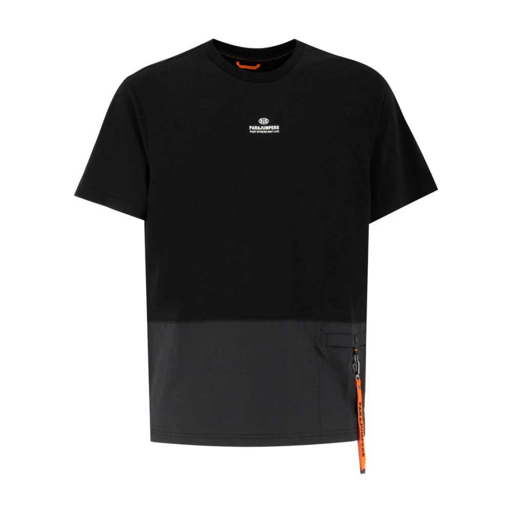 Parajumpers T-shirt met ritssluiting zak Black Heren