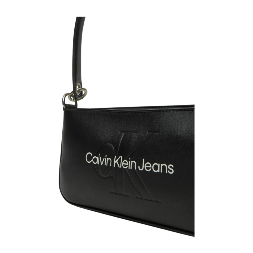 Calvin Klein Jeans Monogram Schoudertas Modern Print Black Dames