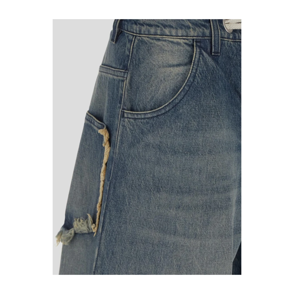 Moncler Jeans met Franjes Blue Dames