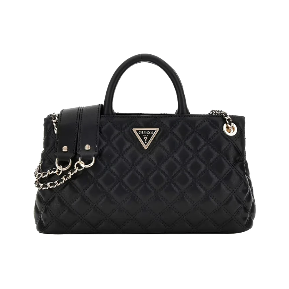 Guess Elegante zwarte handtas met gouden details Black Dames