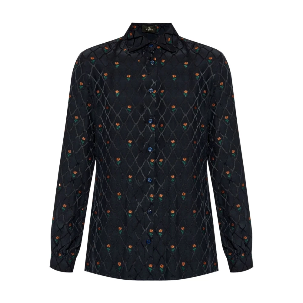 Etro Vrouw Zwart Overhemden Dames, Xs, Polyester, Stijlvolle Damesoverhemden Collectie