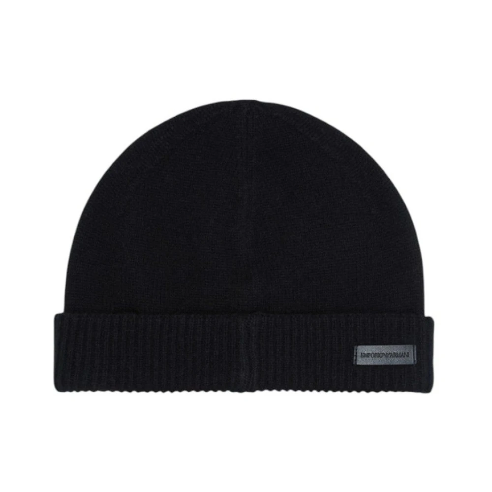 Emporio Armani , Accessories, Unisex, Black, M, Pure Cashmere Beanie