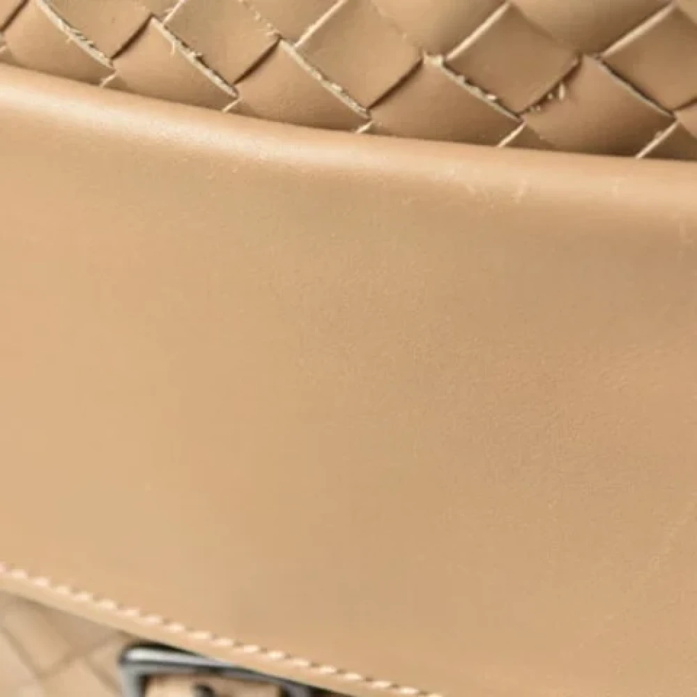 Bottega Veneta Vintage Pre-owned Leather shoulder-bags Beige Heren