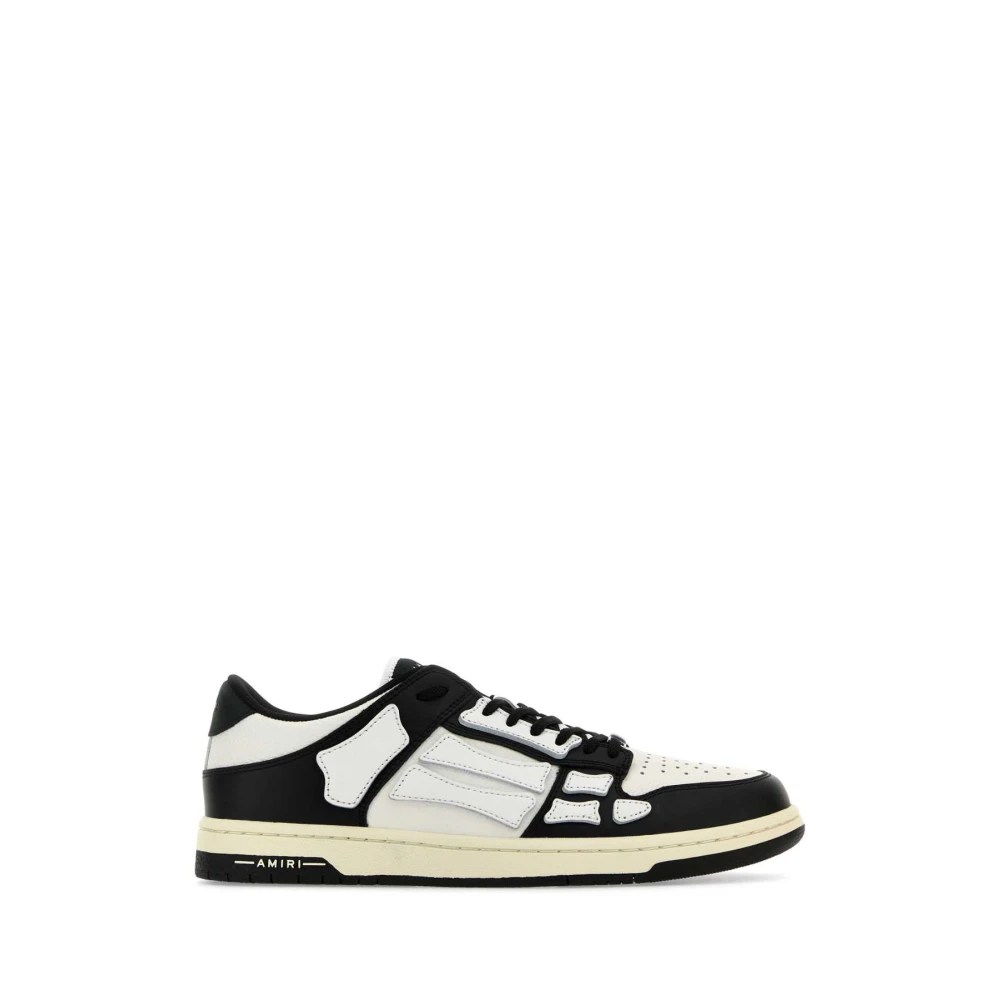 Amiri Men's Black Sneakers, 6 Uk, Two-Tone Leather Skel Trainers