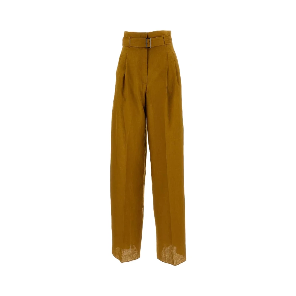 Max Mara Studio Mujer Amarillo - Wide Trousers - Trousers - Xs