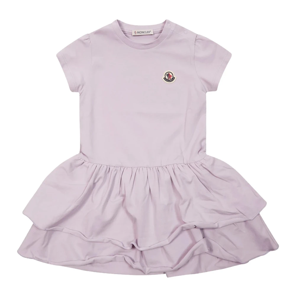 Moncler Girls Purple Dresses, 2 Y, Logo Cotton Jersey Dress