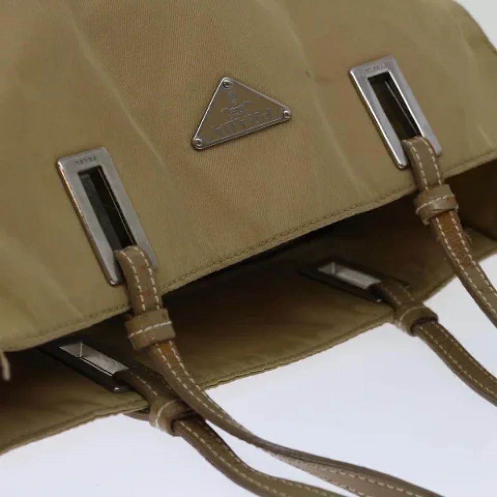 Prada Vintage Pre-owned Nylon totes Beige Dames