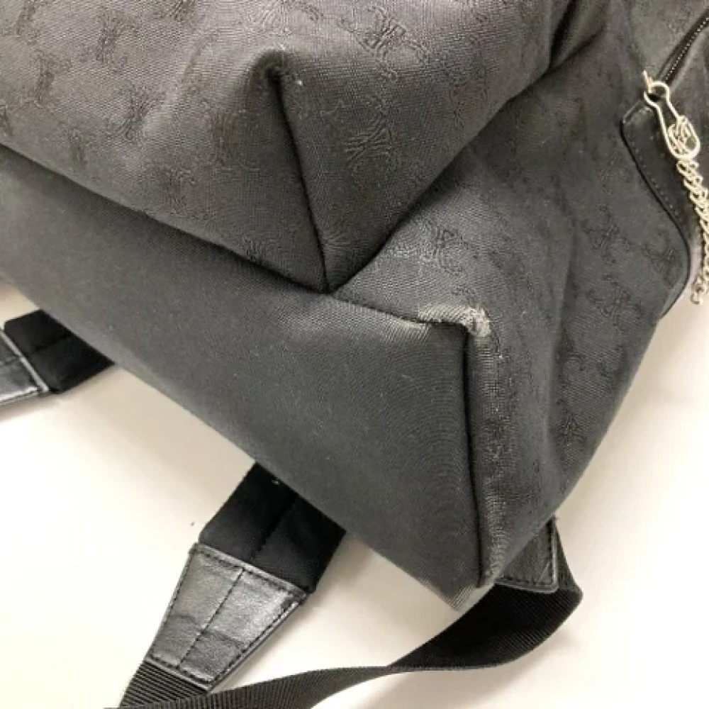 Celine Vintage Pre-owned Canvas shoulder-bags Black Dames