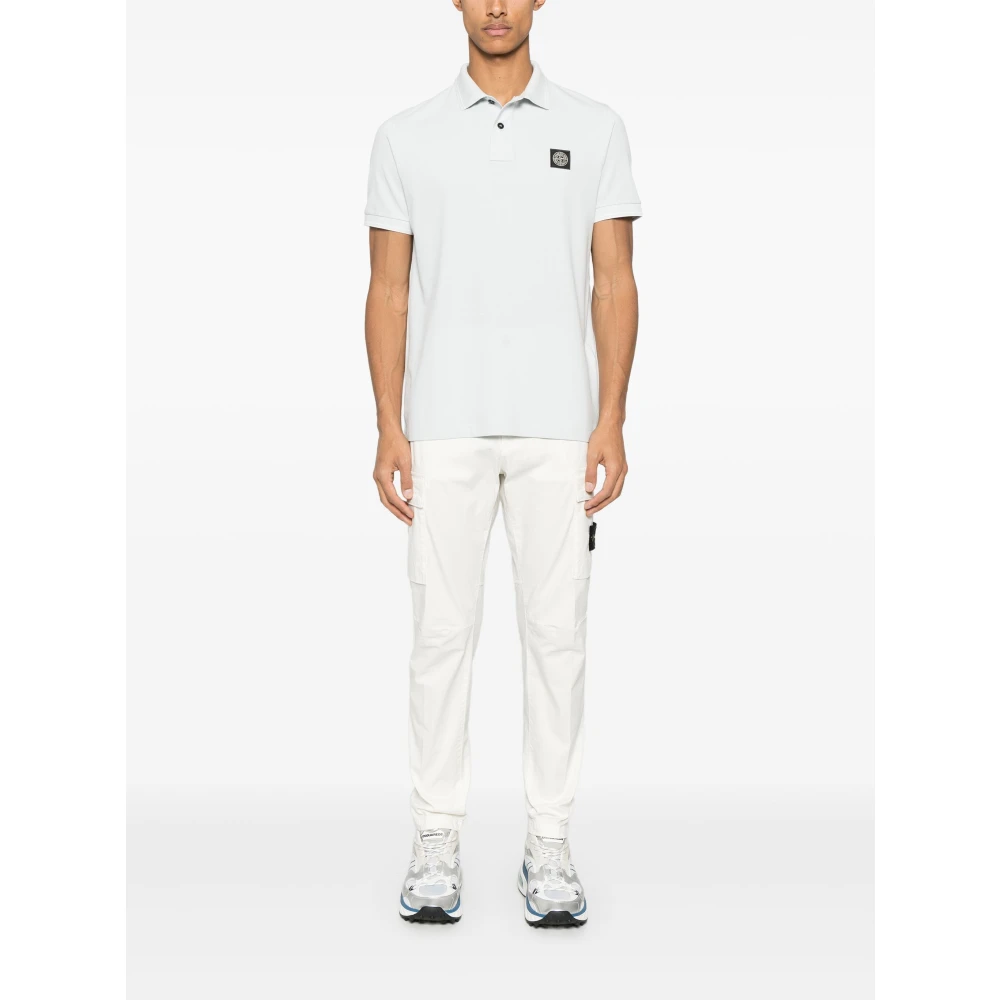 Stone Island Klassieke Polo Shirt in Diverse Kleuren White Heren